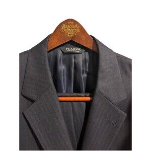 Jos. A. Bank‎ Suit Mens 42L Navy Blue Excellent Herringbone Wool 2pc Set